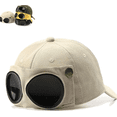 thumbnail image 2 of Korean-Style Pilot Baseball Cap, Curved Visor, Casual Style, Sunshade for Spring, autumn and Summer Beige, 2 of 5