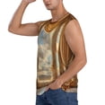 thumbnail image 3 of Fotbe Golden Drapes Pillars Clouds Men's Camiseta sin Mangas Estampada para Hombres, Playera Casual para Gimnasio, Entrenamiento, Playa-X-Large, 3 of 7