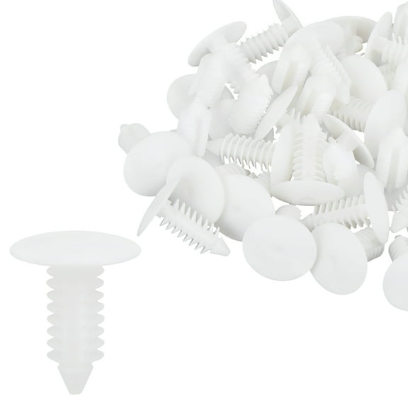 40 Pcs 7mm Hole Dia Plastic Bolt Rivets Fastener Door Car Trim Panel Clips White for Ford for Chrysler