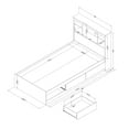 thumbnail image 5 of South Shore Aviron, Twin,Coastal Bed and Headboard Set, Blueberry, 5 of 14