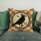 thumbnail image 4 of Bewildely Funda de almohada Dormitorio Prop Cremallera oculta Decoración de Halloween Funda de almohada Patrón de calabaza Funda de cojín para sofá Decoración del hogar nueve SXYM42 Bewildely HA060851-09B, 4 of 6