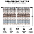 thumbnail image 2 of Blackout Kids Curtains,Brown Geometric Striped Pattern Childrens Insulated Curtains Set Of 2,Bedroom Essentials,Toddler Room Decor 42x54in(106x137cm), 2 of 5