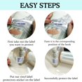 thumbnail image 3 of 1000 Pcs Clear Waterproof Label Protector Shields-1 1/2"Hx3 1/2"W Gloss Finish Vinyl Transparent Address Library Book Repair Tape Label Rectangular Numbers Barcode Shields in Office Class Supermarket, 3 of 4