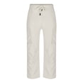 thumbnail image 3 of USNSM Men's Outdoor Cargo Pants Casual Plus Size Loose Straight Leg Pants Drawstring Elastic Waist Full Length Trousers with Pockets White 5XL, 3 of 5