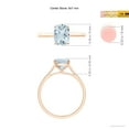 thumbnail image 3 of ANGARA Natural Prong-Set Cushion 1.85 ct Aquamarine Solitaire Ring in 14K Rose Gold for Women (Size-9x7mm) | March Birthstone, Birthday, Anniversary, Jewelry Gift for Women | Natural Aquamarine Ring, 3 of 7