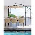 thumbnail image 3 of Parasol Déporté de 10 Pi pour Patio avec Base en Croix et Manivelle, Rotation à 360 Degrés Inclinaison Infinie, Résistant aux UV Ombrage Extérieur pour Terrasse Piscine Jardin Cour Arrière, Bleu Marine/rouge/gris/beige/beige, 3 of 7