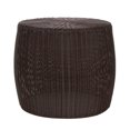 thumbnail image 1 of Household Essentials Resin Wicker Side Table, Brown, 1 of 4
