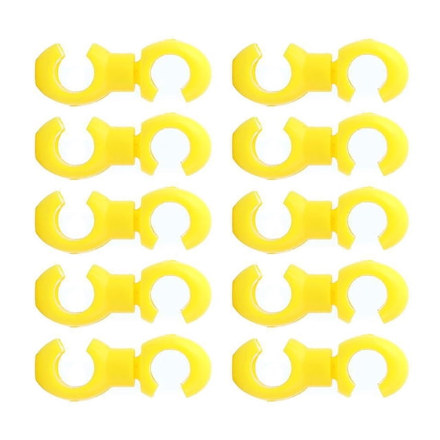 Toystoory Clips de Cable de freno de 10 piezas, abrazaderas de línea giratoria tipo S de plástico para carretera, soporte Universal para Ciclismo Amarillo
