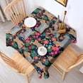 thumbnail image 2 of Yorkie Dog and Flower Florals Square Tablecloth,Waterproof Square Table Cover,Wipeable Spillproof Washable Table Cover for Home Kitchen Party Decor 42"X42"(107x107cm), 2 of 6