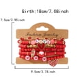 thumbnail image 3 of Love Bracelets for Women Bead Bracelet Set Love Heart Boho Cute Pink Red Stackable Stretch Jewelry Valentine's Day Bracelets Stretch Bracelets for Women Red Heart Charms Bracelets Holiday Party Gifts, 3 of 6