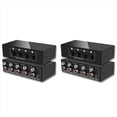 thumbnail image 1 of 2pcs 3.5mm Aux + L/R Bi-Directional Stereo Audio Switch 4 in 1 Out A/B Analog Audio Switcher Selector,2 x switch,Black, 1 of 6