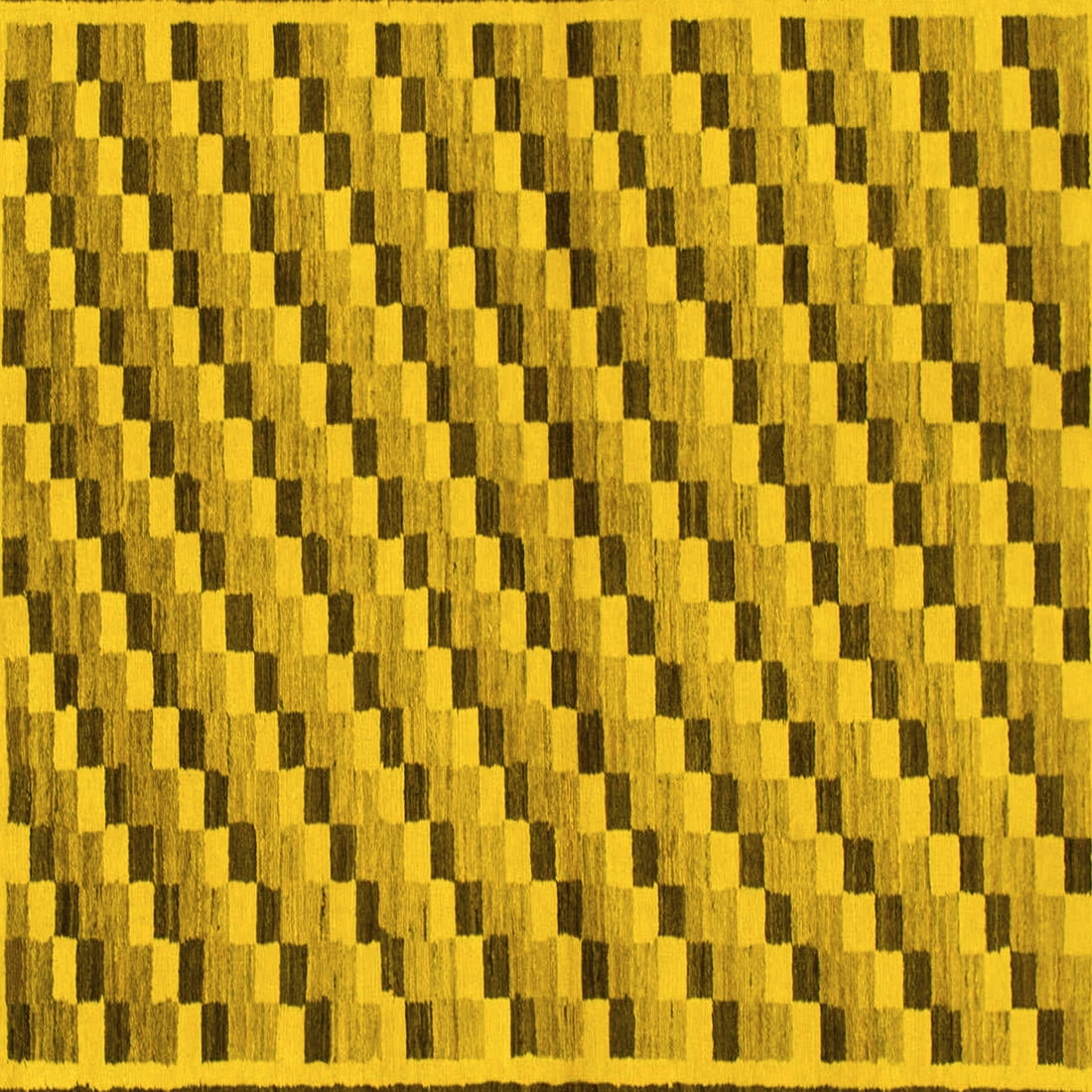 Squear Check Rug Ahgly Company Machine Washable Indoor Square Checkered Yellow Modern ...