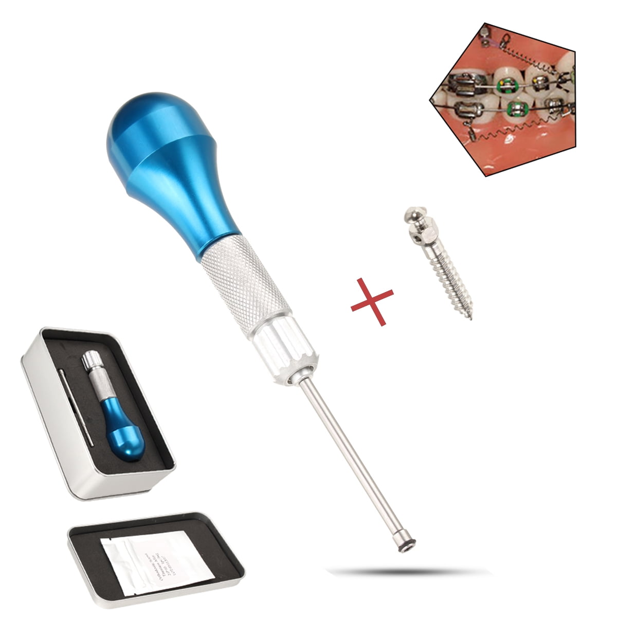 3pcs Dental Orthodontic Mini Implants+Micro Implant Screwdriver