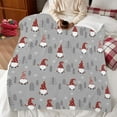 thumbnail image 5 of Christmas Throw Blanket Christmas Gnome Blanket Winter Holiday Snowflake Xmas Tree Throw Blankets Lightweight Soft Warm Cozy Bed Blanket for Couch Sofa 60x80 Inch, Grey, 5 of 7