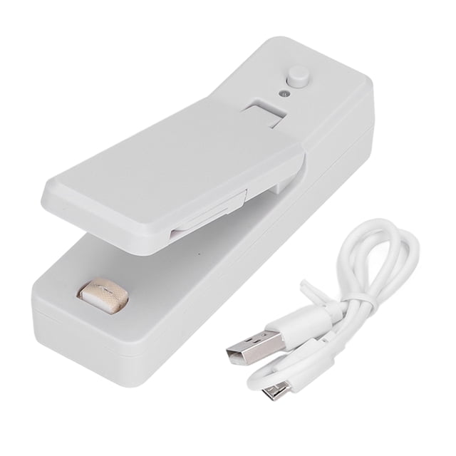 Portable Mini Bag Sealer with Magnet USB Charging Plastic Bag Sealing Machine for Home Kitchen UseGray