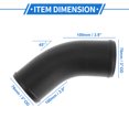 thumbnail image 4 of 3" OD 45 Degree Bend 6064 Aluminum Alloy Tube Intercooler Pipe Surface Blasting Air Intake Connection Hose W/ Double Bead Roll 3.9" Length Black, 4 of 6