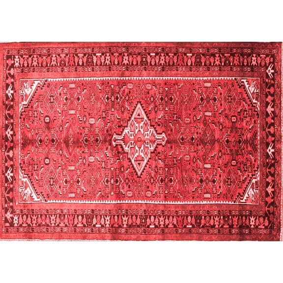 Ahgly Company Indoor Rectangle Persian Red Traditional Area Rugs, 2' x 5'