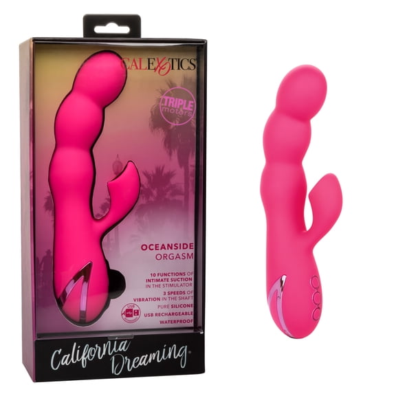 CalExotics California Dreaming Oceanside Orgasm Rechargeable G-Spot Vibrator, Pink
