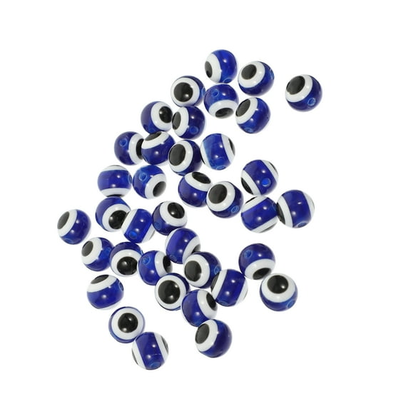 Masteelf  100 Pcs Resin Eye Beads Evil Charms for Jewelry Making Blue