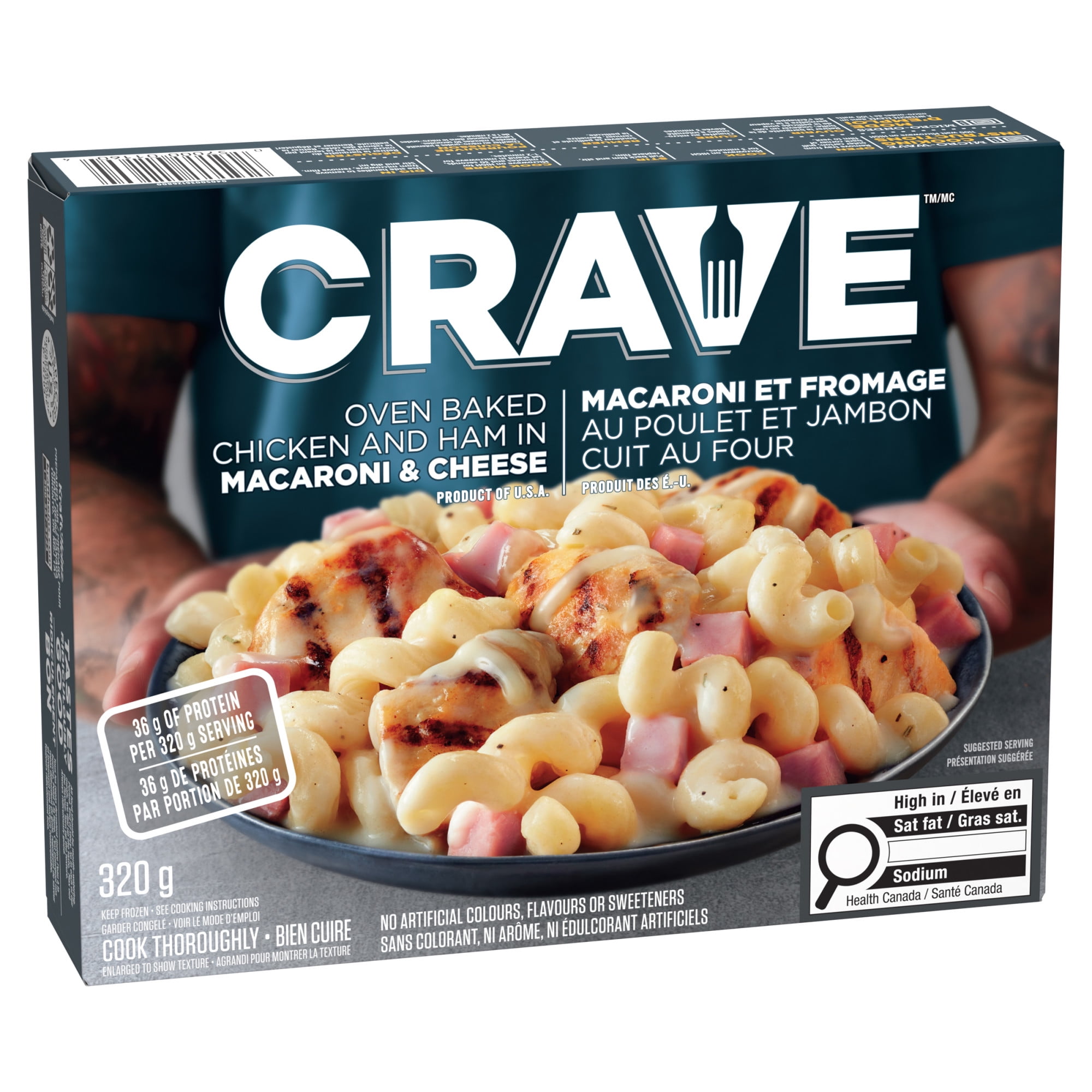 Macaroni Et Fromage Avec Poulet Et Jambon Cuit Au Four 320g