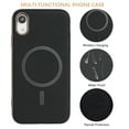thumbnail image 2 of for iPhone XR Strong Magnetic Case Compatible with Mag-Safe, Luxury Elegant PU Leather TPU Bumper Shockproof Protective Slim Magnetic Phone Cover for iPhone XR, Black, 2 of 6
