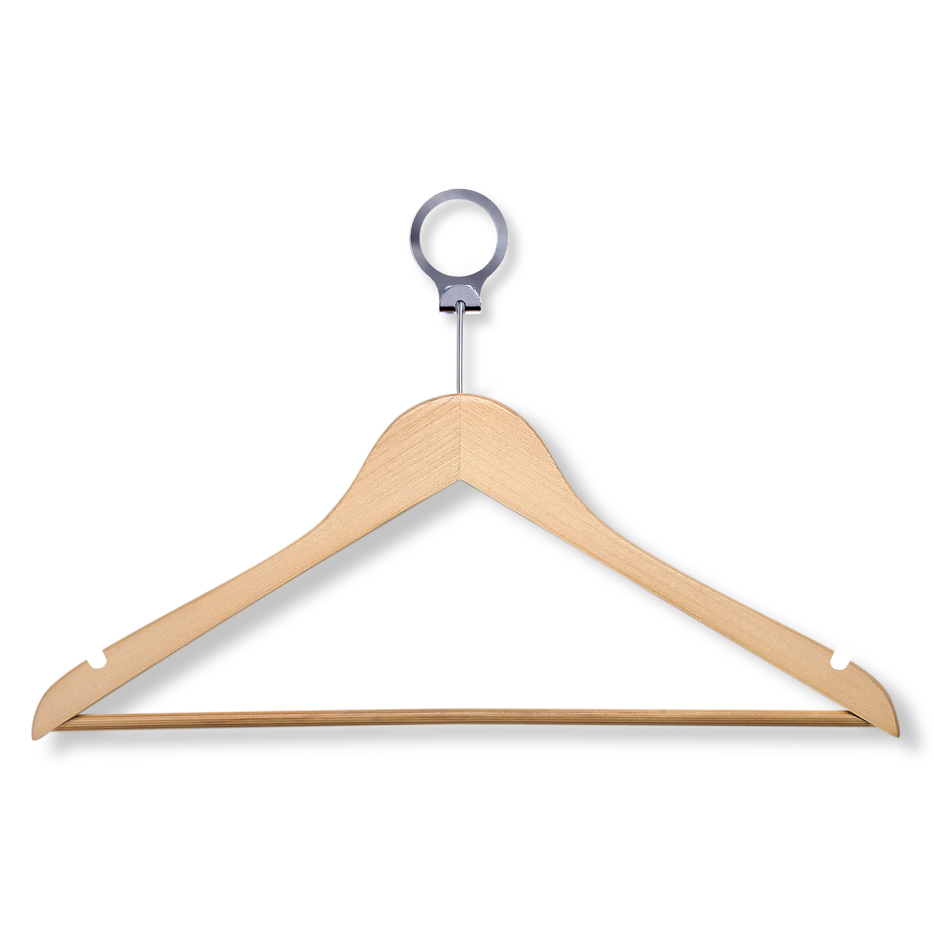 4-Pack Honey-Can-Do HNG-01221 Wooden Pant Hanger with Clamp Maple