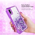 thumbnail image 6 of For Samsung Galaxy A01 Case, Hard Clear Glitter Bling Sparkle Flowing Liquid Heavy Duty Shockproof Rugged Protective Bling Girls Women Case for Galaxy A01 - Clear, 6 of 7