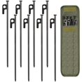 thumbnail image 1 of Estacas para carpa DkOvn paquete de 8, acero forjado resistente de 30 cm con bolsa, 1 of 7