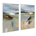 thumbnail image 3 of Kate and Laurel Sylvie Beaded Big Sur I and II Vintage Framed Canvas Wall Art Set by Nikita Jariwala, 2 Piece Set 23x33 White, Abstract Watercolor Landscape Art for Wall, 3 of 7