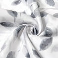 thumbnail image 6 of Watercolor Leaves Print Valance for Windows, Grey and White Floral Printed Short Curtains Valances Rod Pocket for Kitchen Bathroom Cafe Living Room 52 x 18 Inches, Gray, 6 of 6