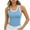 388#Blue, variant on Womens Sleeveless Scoop Neck Tank Top Color Block Ribbed Fitted Summer Basic Slim Cami Shirts Cute Tops Blue XL