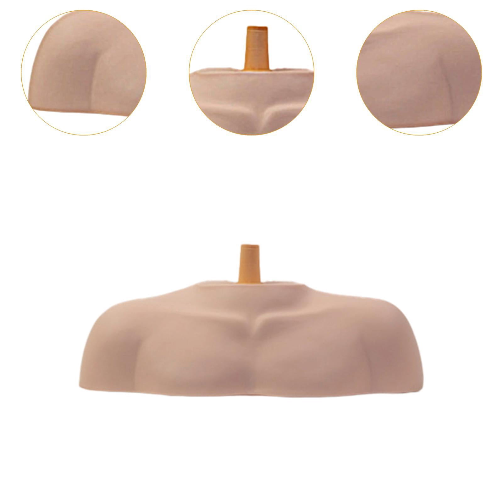 Dualoai Bust Shoulder Mannequin Head Stand Shoulder Model Support Holder for Barber Home Smooth Rod