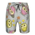 thumbnail image 3 of Logiee Cartoon Owls Print Mens Swim Trunks Quick Dry Board Shorts,Breathable Hawaii Beach Shorts Swimwear Bathing Suits-Large, 3 of 6