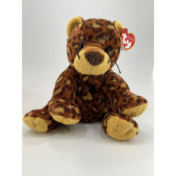 Ty Pluffies - Pokey the Leopard Wild Cat (8 inch) Soft Plush