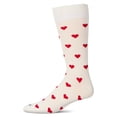 thumbnail image 4 of MeMoi Men's Hearts Rayon From Bamboo Crew Socks - Mens - Male, 10-13, Ivory, 4 of 6