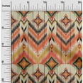 thumbnail image 2 of oneOone Silk Tabby Orange Fabric Asian Ikat Quilting Supplies Print Sewing Fabric By The Yard 42 Inch Wide, 2 of 4