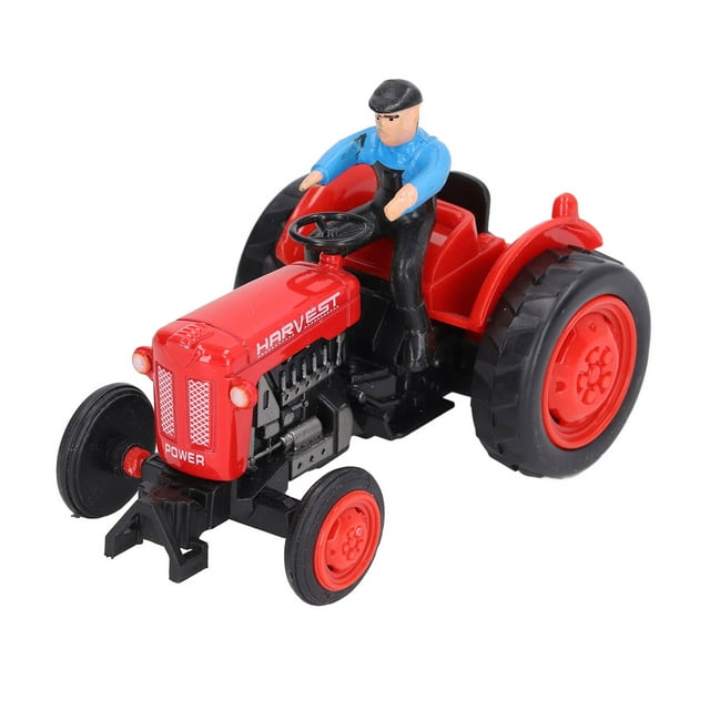 Farm Tractor Toy, Plastic Develop Communication Skill Endless Fun Kids Farm Vehicle Toys For Home Play Red