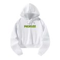 thumbnail image 4 of Sudaderas con capucha informales para mujer, sudadera recortada de manga larga, jersey con cordón para el hogar, oficina, calle S, 4 of 8