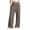 Coffee, variant on Women's Wide Leg Pants, High Waist Elastic Waistband Sweatpants, Loose Fit Lounge Yoga Pants, Spring Fall Casual Basic Trousers for Workout and Travel Black L