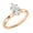 Rose Gold, variant on Collection IGI Certified 1.00 Carat Pear Shape Lab Grown White Diamond Sparkling Solitaire Engagement Ring for Women in 10K Solid Yellow Gold, Size 6.5