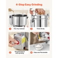 thumbnail image 6 of VEVOR 750g Electric Grain Mill Grinder, 2000W 28000RPM High Speed Spice Corn Dry Grinding Machine,Stainless Steel Pulverizer Powder Machine for Dried Grains Coffee Beans Spices Nuts (270° Swing Type), 6 of 9