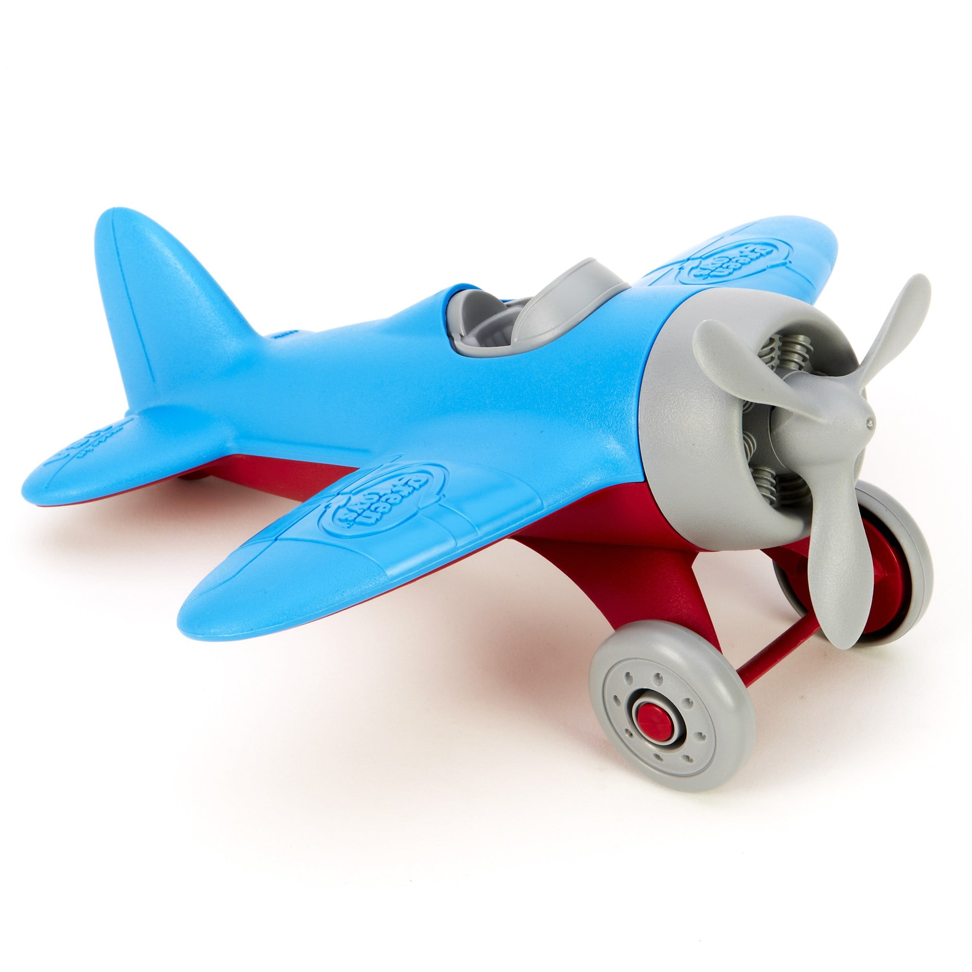 Green Toys: Airplane - Blue - Pretend Play Vehicle Toy, Recycled Material, Improve Aeronautical Knowledge, Spinning Propeller, Kids-Toddlers Ages 1+