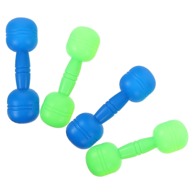 Greenadscape 4Pcs Assorted Color Safety PVC Dumbbells Set Lightweight for Fitness and Coordination