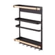 thumbnail image 1 of Estante de almacenamiento de cocina, organizador de refrigerador, soporte de pared, resistente y versátil para especias. Negro, 1 of 9