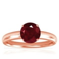 thumbnail image 1 of GemsNY July Birthstone - Traditional Round Ruby Solitaire Ring (Grade - AA | 1.05cts.), 1 of 4