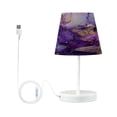 thumbnail image 2 of WOBOGO Gold Trimmed Butterfly Table Lamps Bedroom 3-Speed Dimmable Farm Style with Fabric Shade for Reading and Home Office, 2 of 8