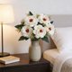 thumbnail image 5 of Plantas Verdes Artificiales De Tela Ramo de rosas artificiales blancas de tela,flores falsas para decoración de bodas,hogares y hoteles (1 pieza) Rkxzt, 5 of 9