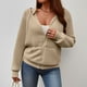 thumbnail image 5 of Sudadera con cremallera,Cárdigan informal con capucha para mujer, sudadera de manga larga con cremallera y bolsillo, poliéster, para uso diario, sopatenor, 5 of 9