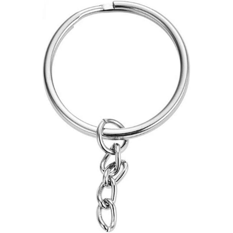 Keychain Ring Set, Splits Key Ring Hoops With Chain Jumper Rings, Metal  Ssliver Keyring Chains For Diy100pcs