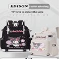 thumbnail image 2 of Bonita mochila escolar de Sanrio Kuromi con dibujos animados Kawaii para niños, estudiantes de secundaria, alta capacidad, ultraligera, resistente al agua, 2 of 5